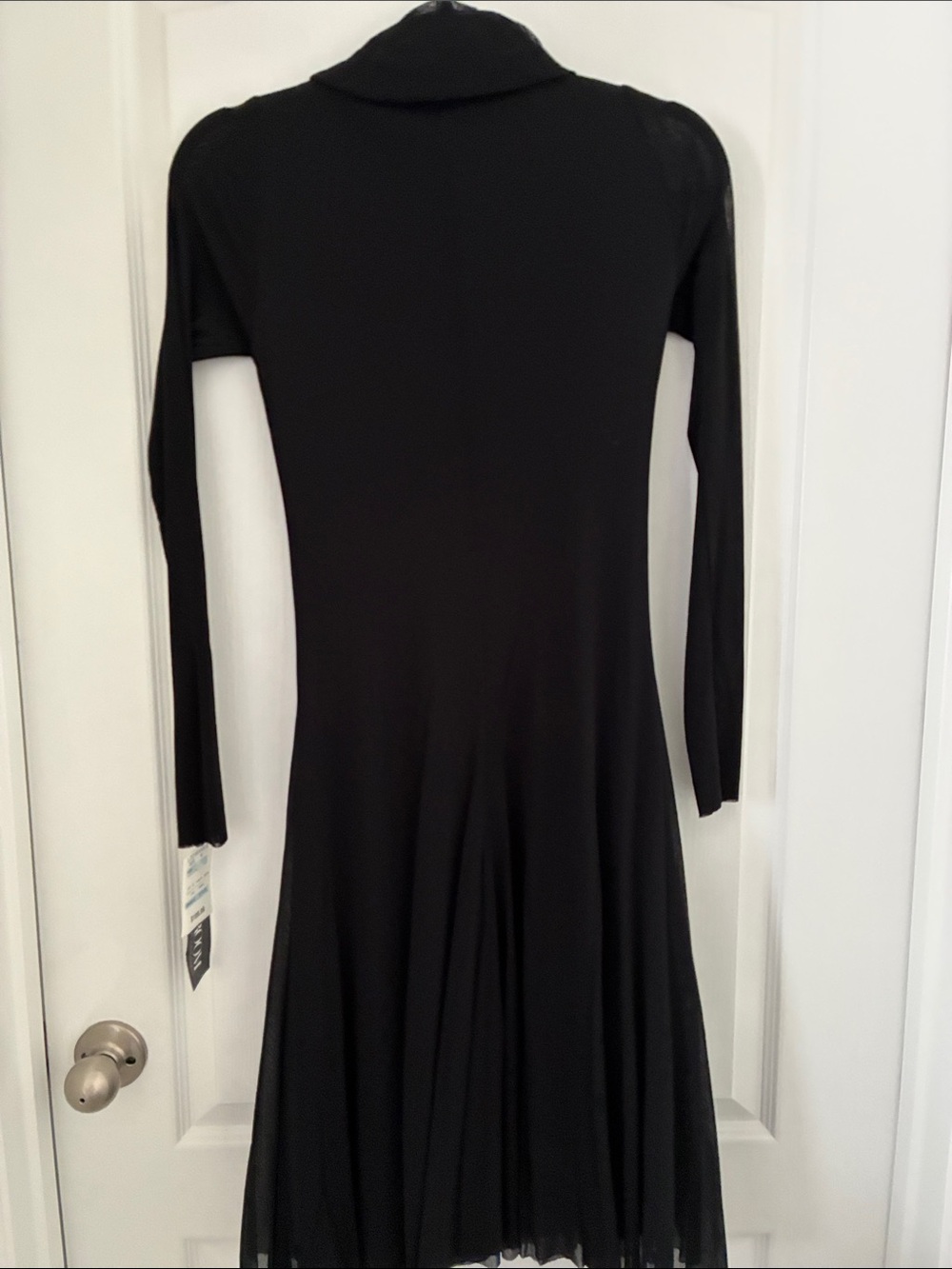 Fuzzi Black Long-Sleeve Cowl-Neck Dress - Picture 3 of 4